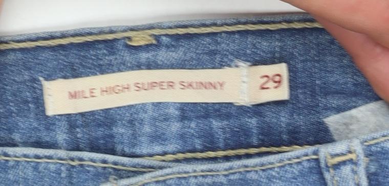 Levi's Women Blue 29 High Rise Mile High Super Skinny Jeans