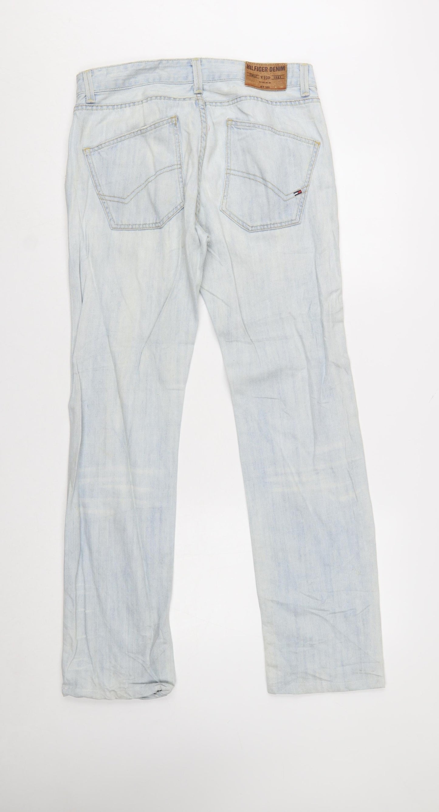Tommy Hilfiger Men's Light Blue Straight Fit Denim Jeans W32 L34