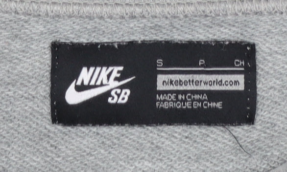 Nike SB Men's Grey Crew Neck Long Sleeve Pullover Sweatshirt Size S