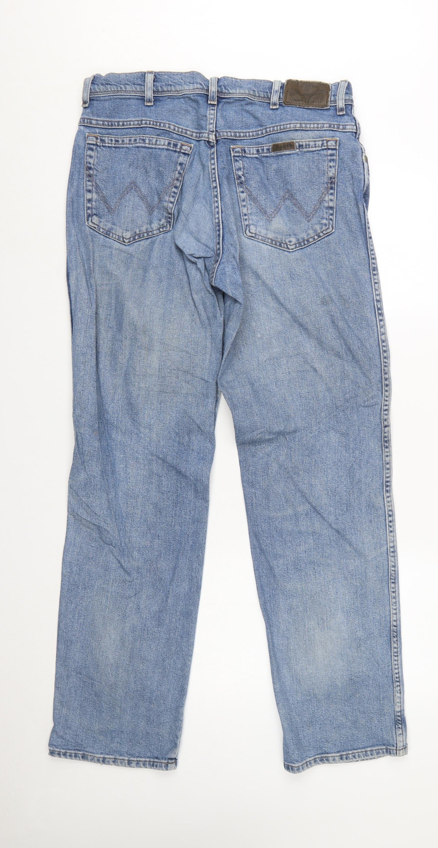Wrangler Men's Blue Regular Fit Straight Denim Jeans 34W 32L