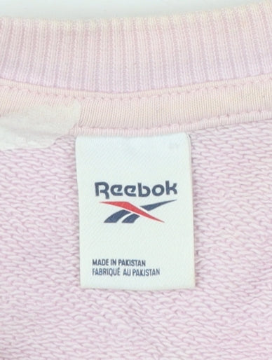 Reebok Women's Pink Crew Neck Pullover Sweatshirt Size L 16-18