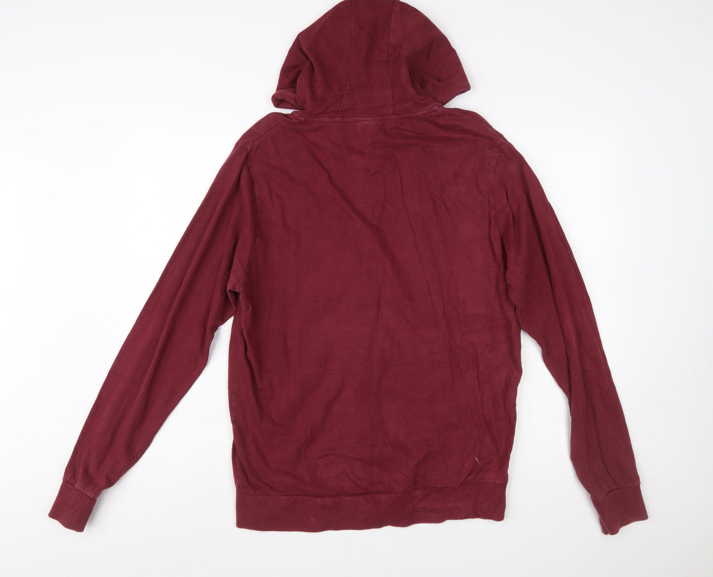 Ellesse Men's Red Full Zip Hoodie L Sportswear Cotton Blend