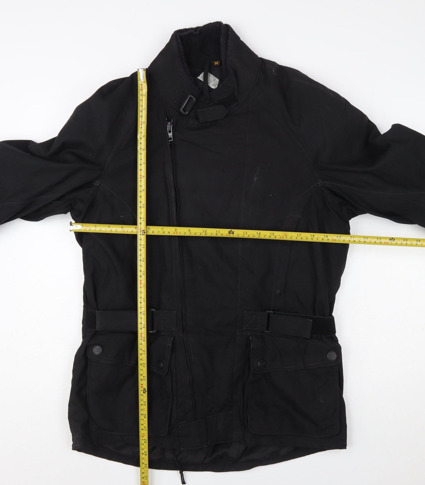 iXS Men's Black M Motorcycle Jacket Waterproof Belted Biker Style