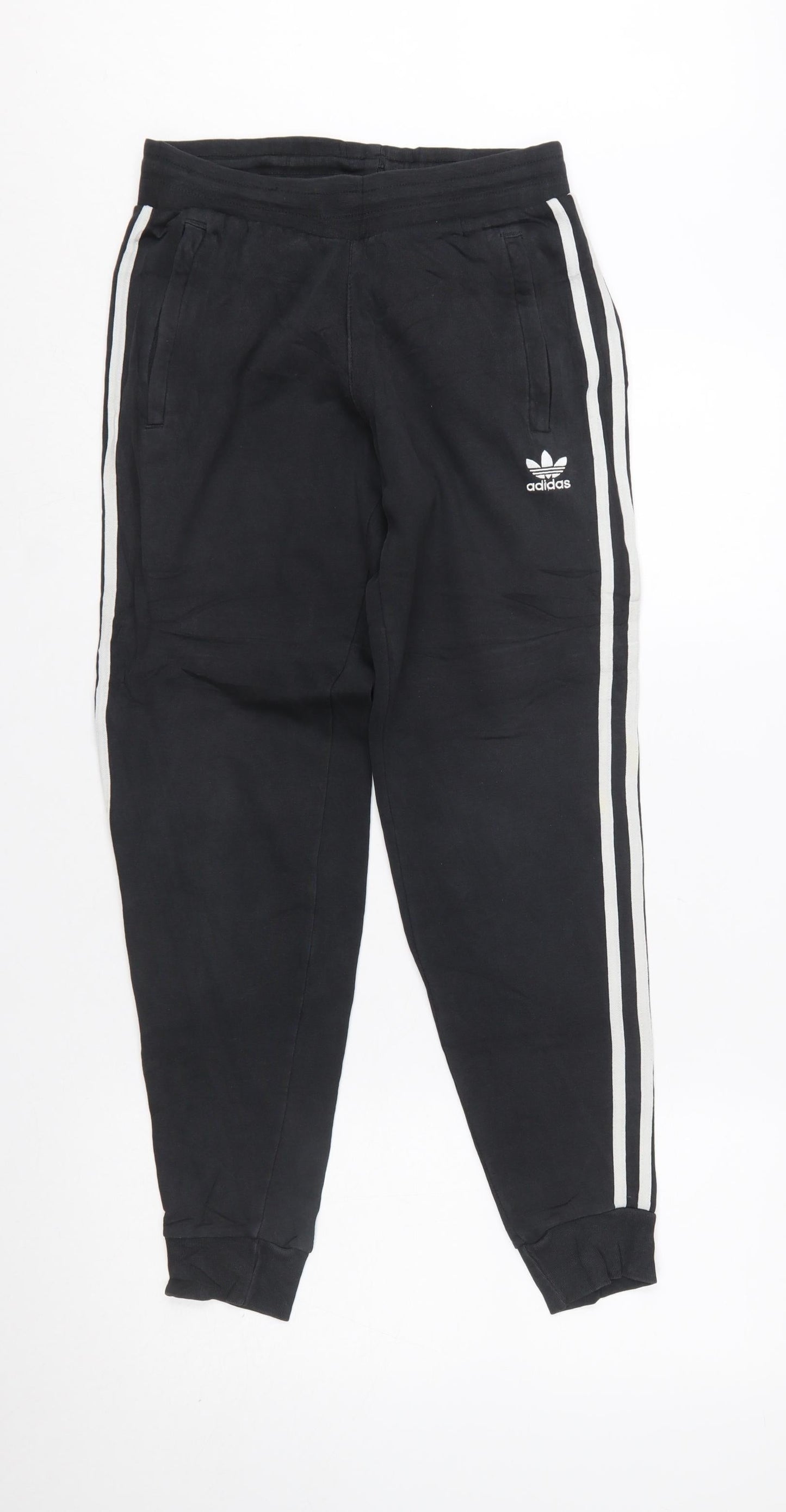 Adidas Women's Black Jogger Trousers Size S Cotton Blend