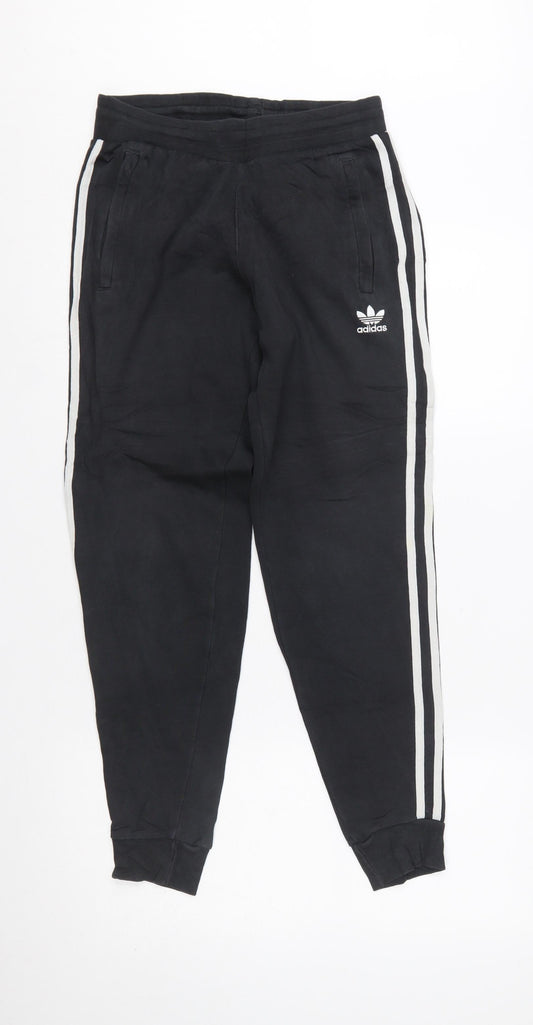 Adidas Women's Black Jogger Trousers Size S Cotton Blend