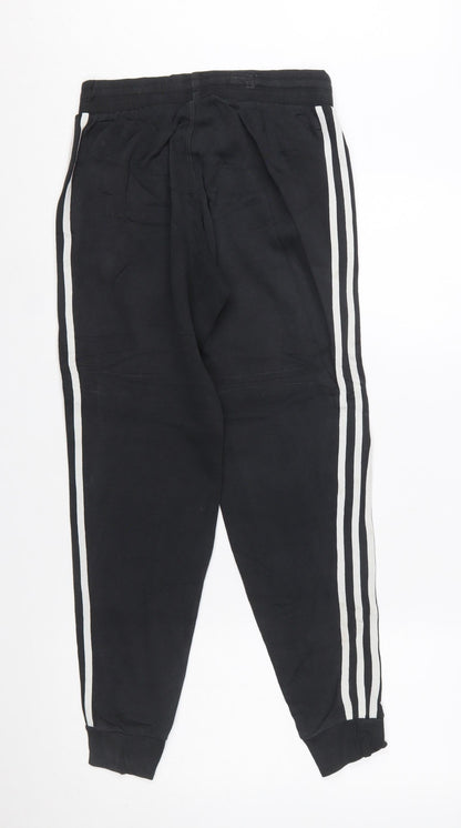 Adidas Women's Black Jogger Trousers Size S Cotton Blend