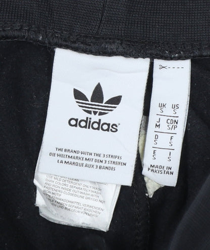 Adidas Women's Black Jogger Trousers Size S Cotton Blend