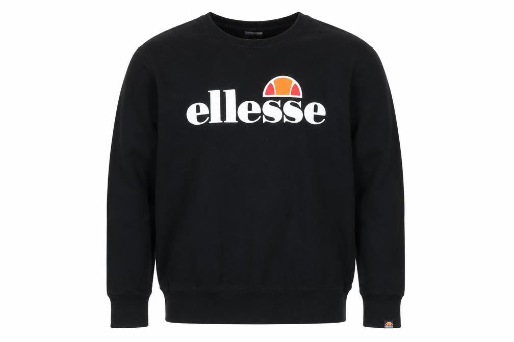 Ellesse Men's Black Pullover Sweatshirt Medium Logo Crew Neck