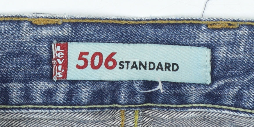 Levi’s 506 Standard Men’s Blue 30x30 Straight Leg Distressed Jeans