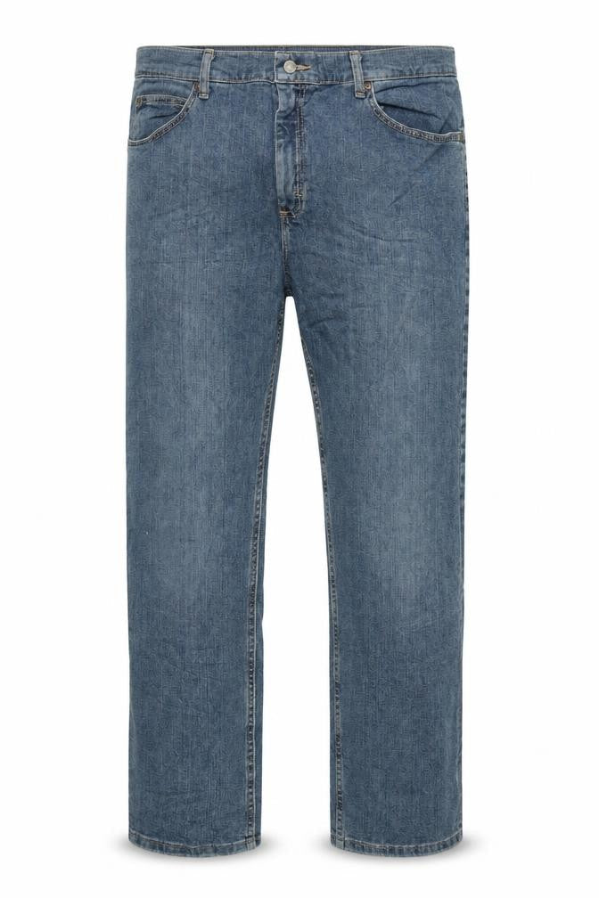 Lee Men's Blue Regular Fit Straight Denim Jeans 40x30