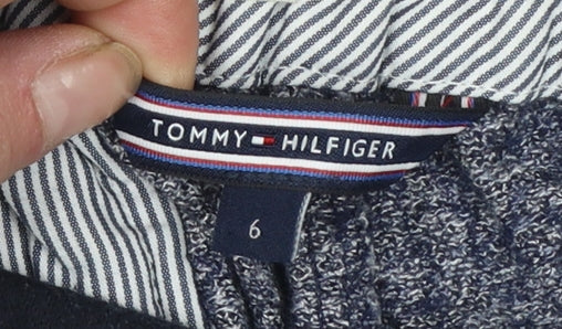 Tommy Hilfiger Women’s Blue Wool Blend Jogger Trousers Size 6