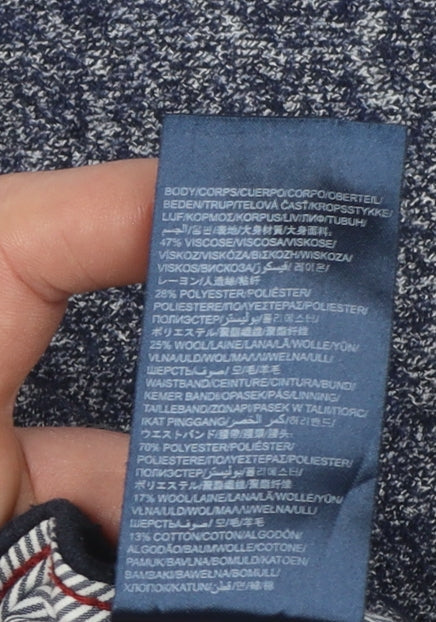 Tommy Hilfiger Women’s Blue Wool Blend Jogger Trousers Size 6