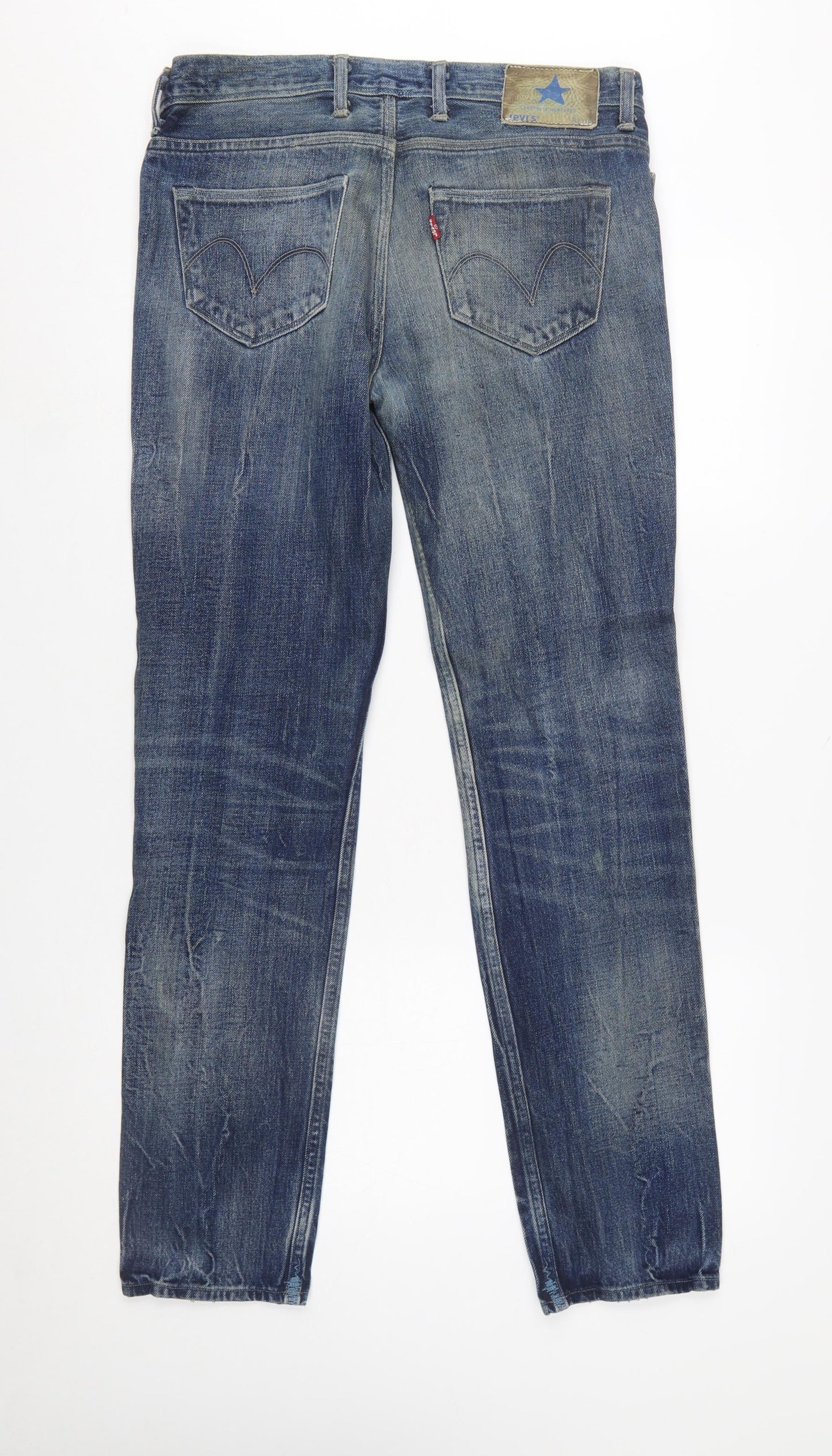 Levi's Blue Men's Regular Fit Straight Jeans 33x32 Denim