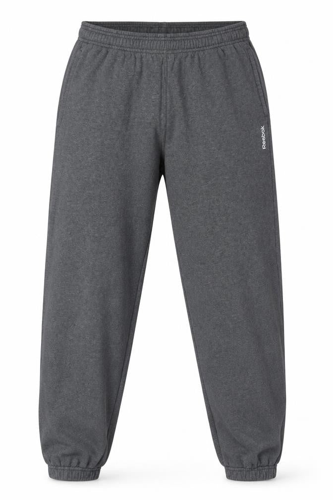 Reebok Men Grey Jogger Fleece Trousers L Regular Fit