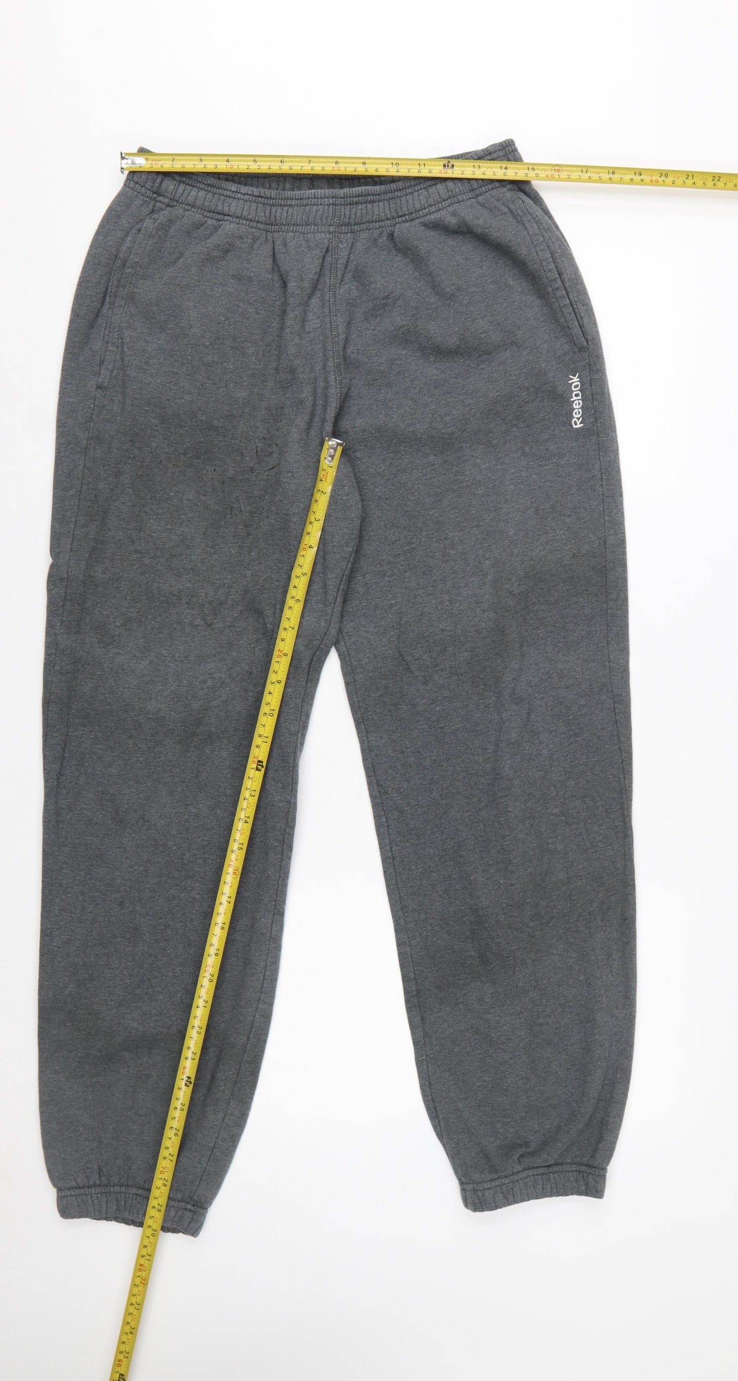 Reebok Men Grey Jogger Fleece Trousers L Regular Fit