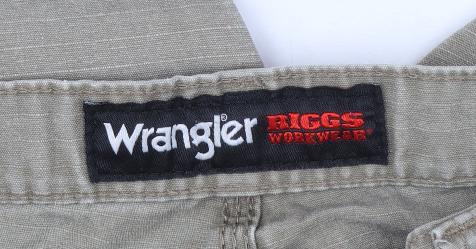Wrangler Men's Beige Cargo Workwear Trousers 38x36 Cotton