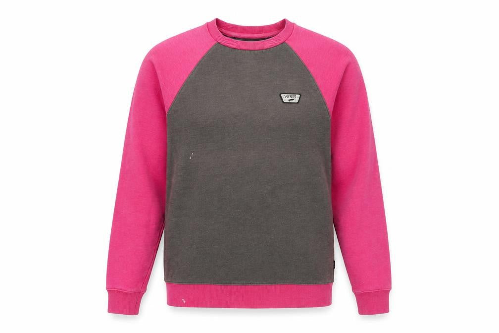 Vans Womens XS Pink & Grey Pullover Sweatshirt Raglan Sleeve