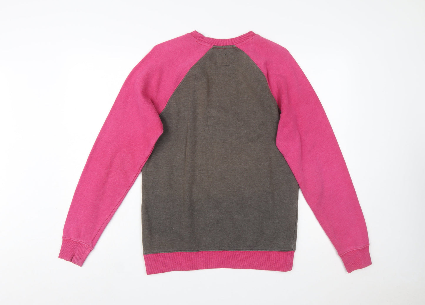 Vans Womens XS Pink & Grey Pullover Sweatshirt Raglan Sleeve