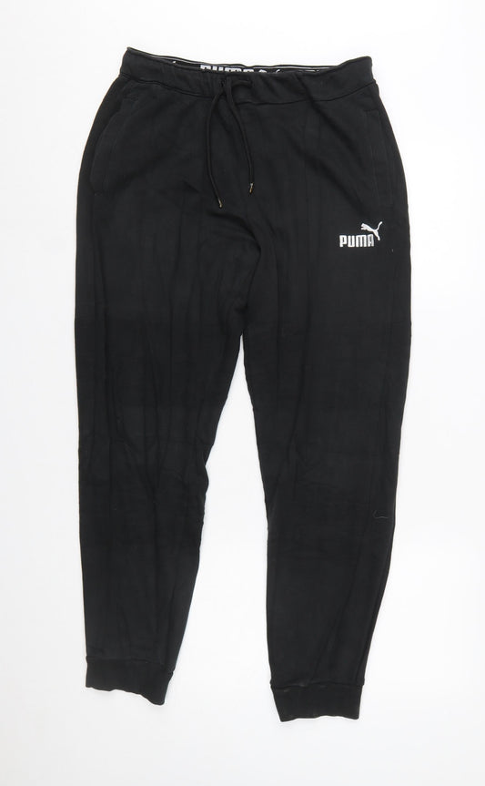 Puma Men's Black Jogger Trousers Size M Regular Fit