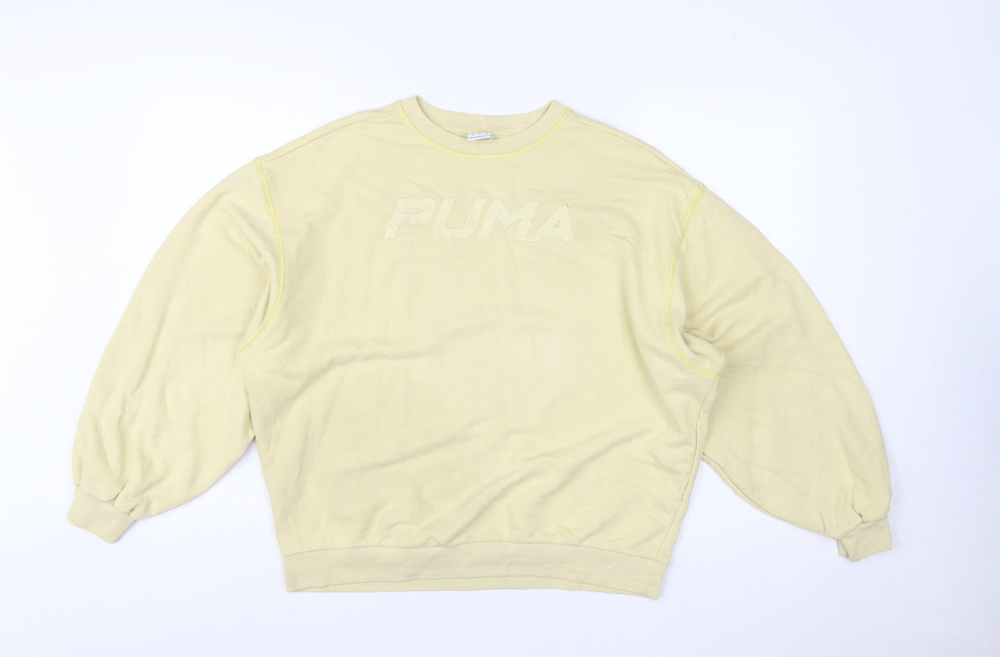 Puma Women’s Yellow Crew Neck Pullover Sweatshirt Size S