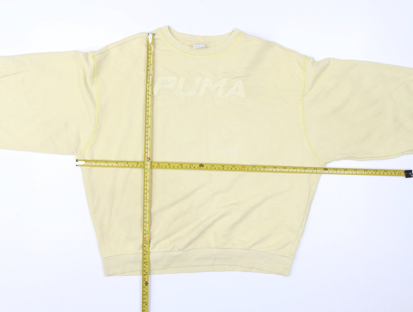 Puma Women’s Yellow Crew Neck Pullover Sweatshirt Size S