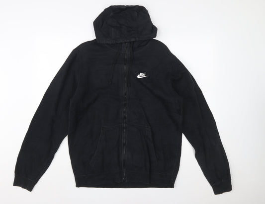 Nike Men's Black Full Zip Hoodie Size M Fleece Sportswear