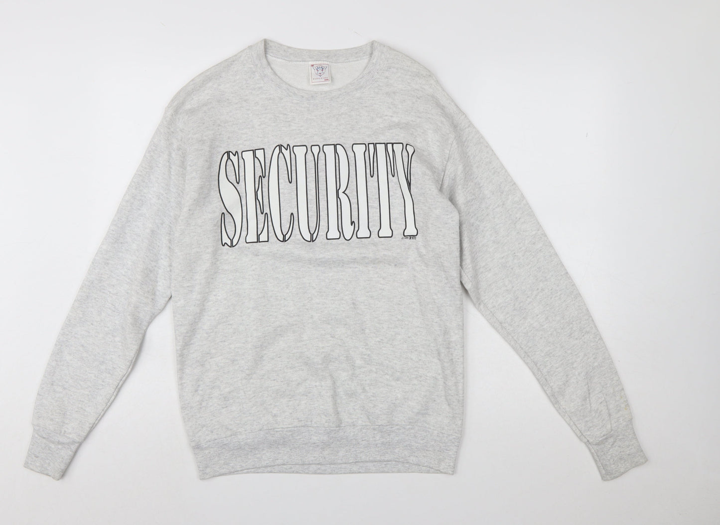 Delta USA Grey SECURITY Print Womens Medium Pullover Sweatshirt