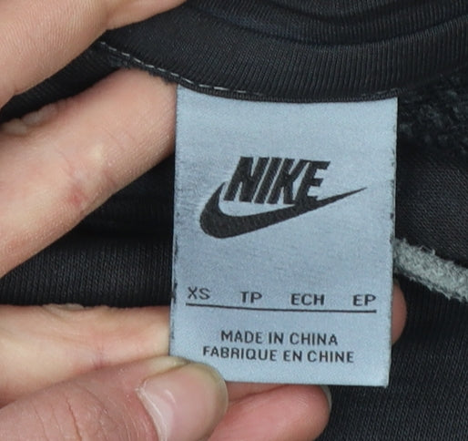 Nike Men's Black XS Pullover Hoodie Fleece Logo Sweatshirt
