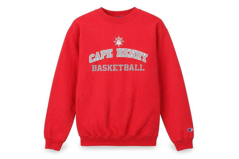 Champion Women's Red Cape Henry Basketball Pullover Sweatshirt Size S