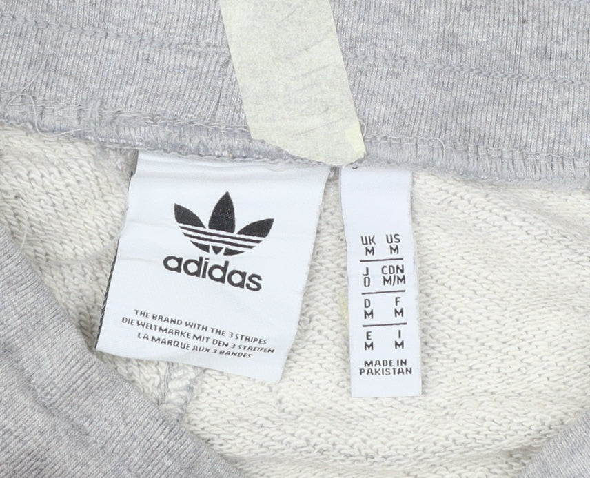 Adidas Men's Grey Jogger Sweatpants M Regular Fit Tapered
