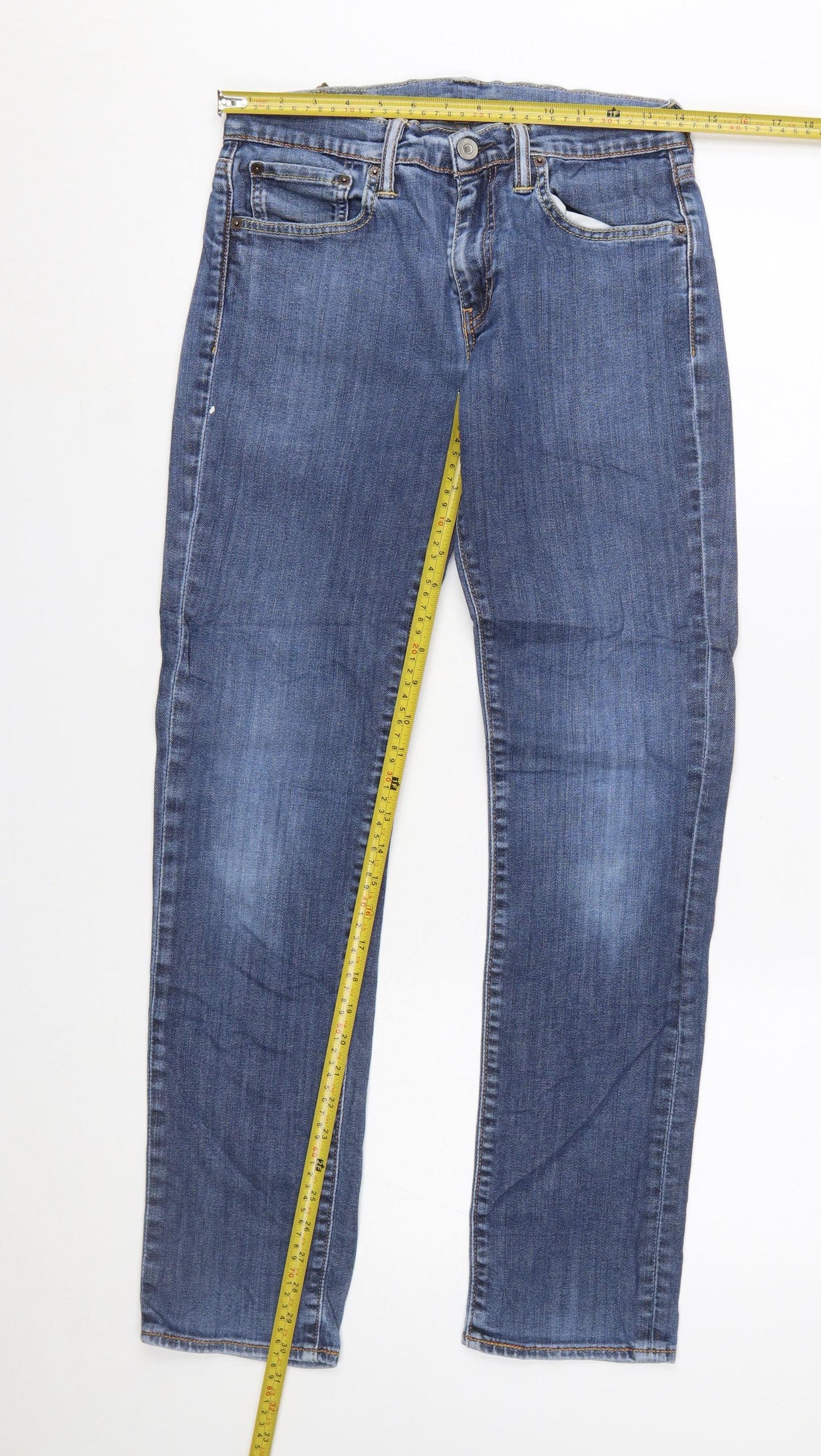 Levi's Men's Blue Denim Straight Jeans W29 L32 Regular Fit