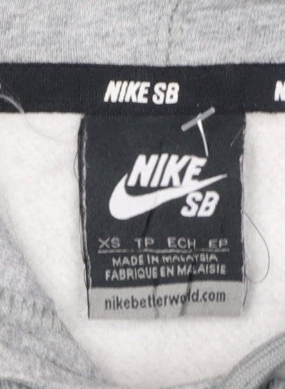 Nike SB Men's Grey XS Pullover Hoodie with Logo
