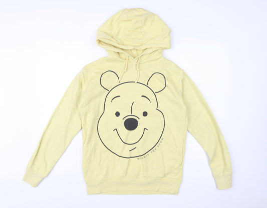 Disney Women 2XS Yellow Pullover Hoodie Winnie the Pooh Design