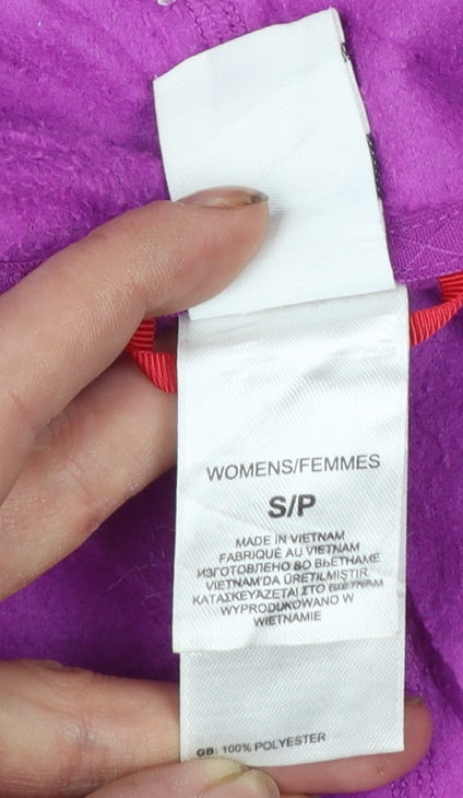 The North Face Womens Purple Fleece Hooded Full Zip Jacket Size S