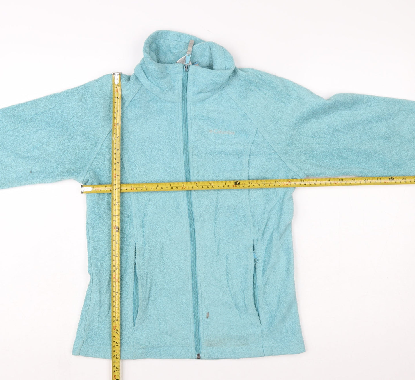 Columbia Women's Blue Fleece Zip Jacket Size 14 Lightweight Outdoor