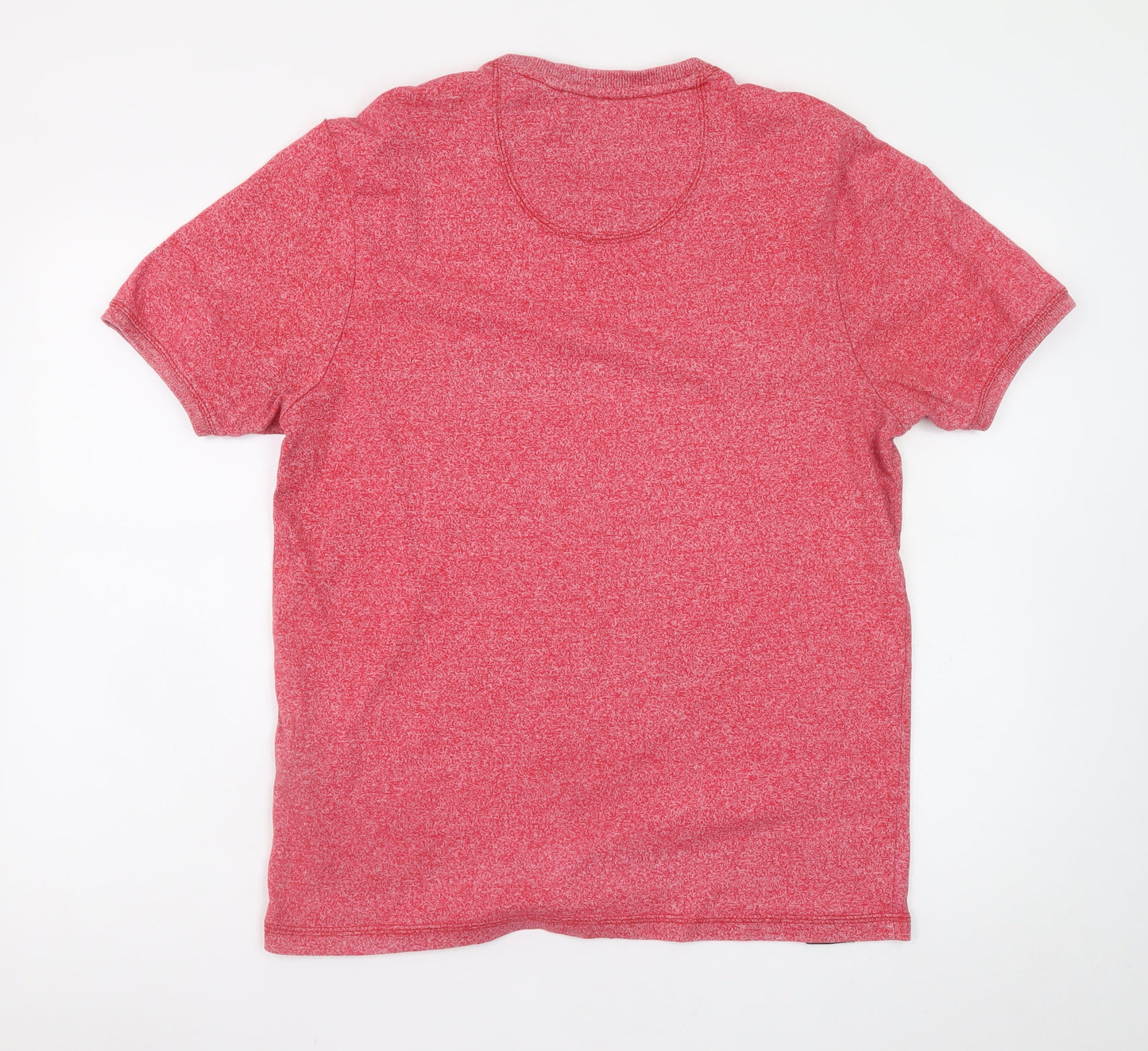 Diesel Men's Red Crew Neck Logo T-Shirt Size L Regular Fit