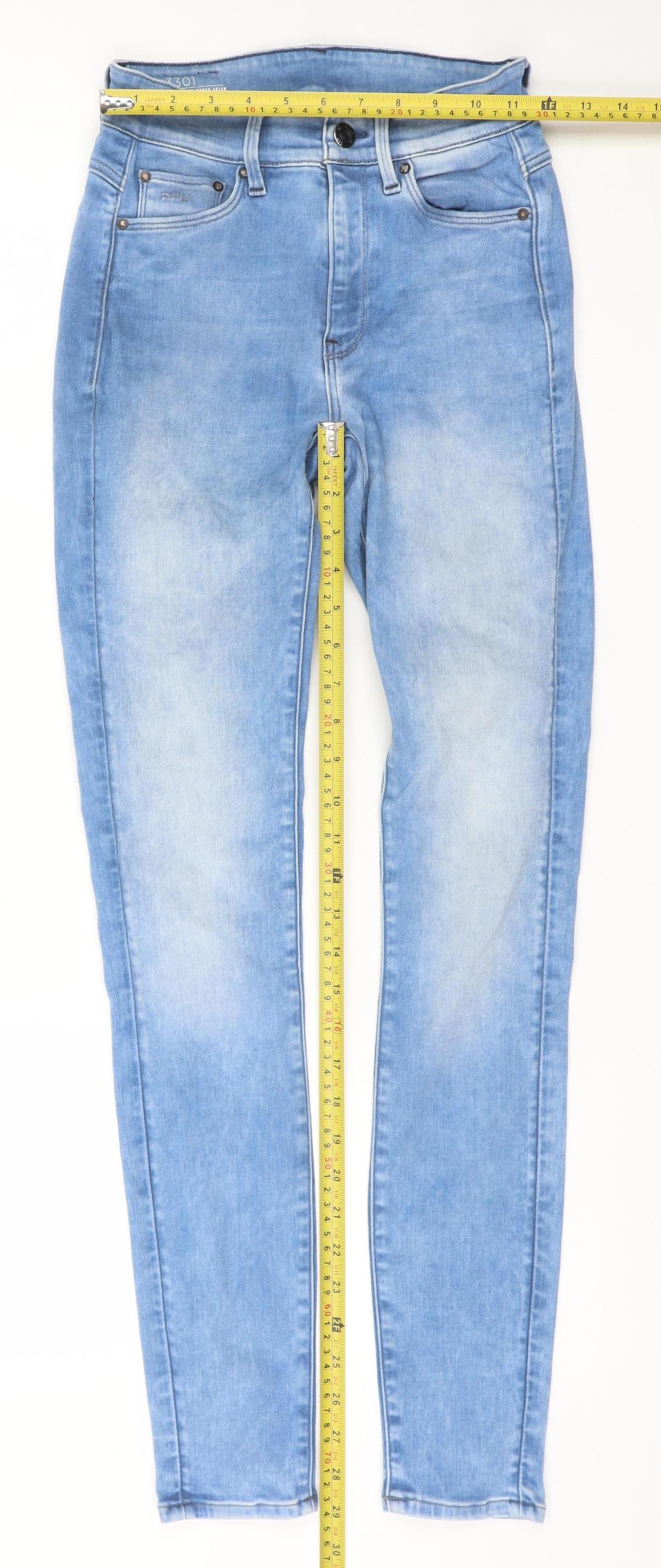 G-Star RAW Women’s Blue Skinny Jeans Size 25/32 Mid Rise Denim