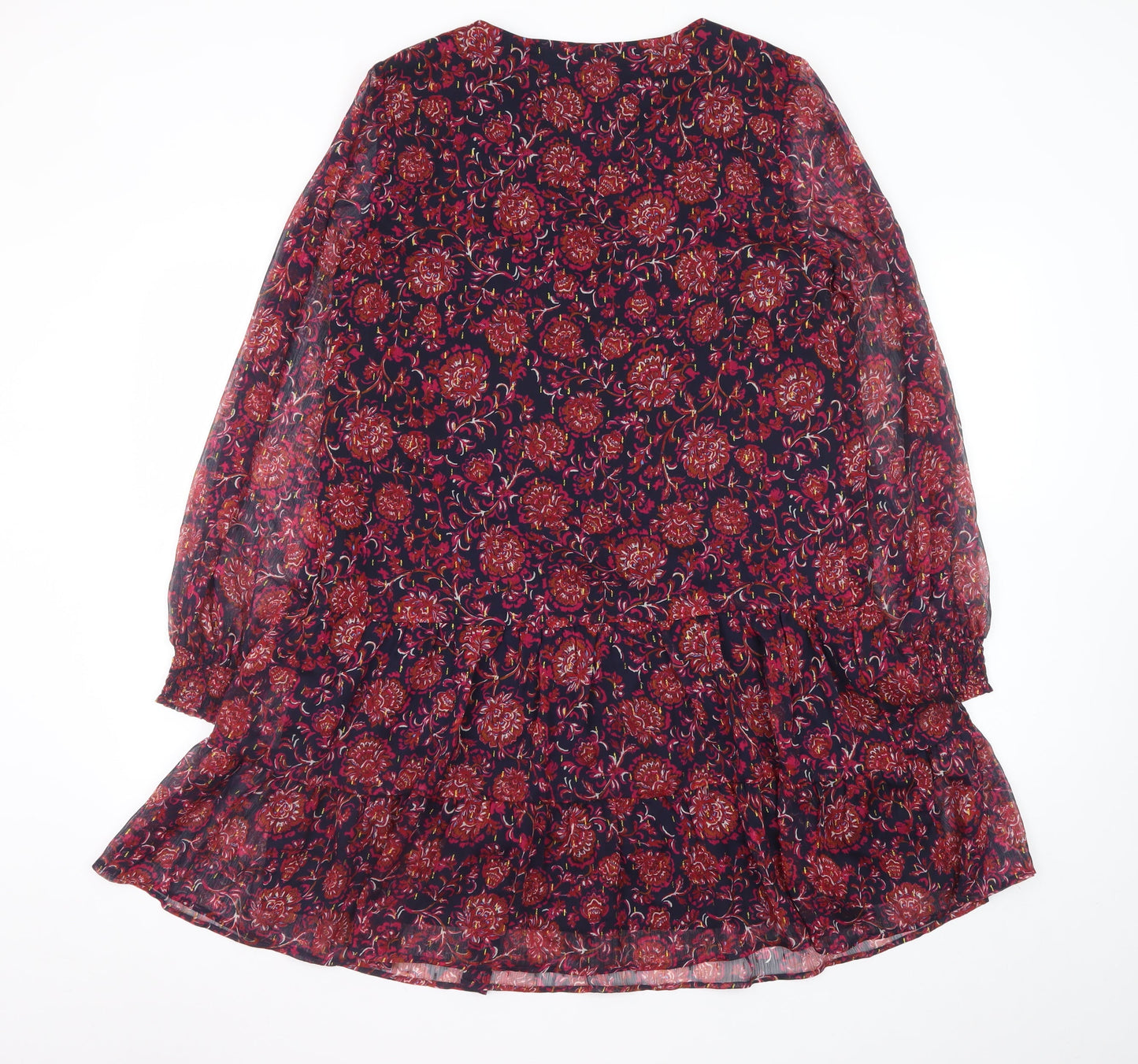 Promod Women's Multicoloured Floral A-Line Short Dress Size 10