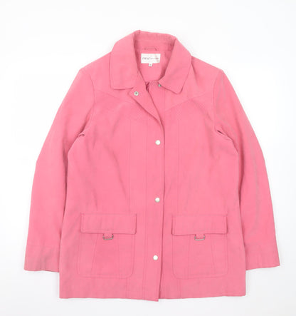 EWM Womens Pure Classics Pink Long Sleeve Single-Breasted Blazer Size 12