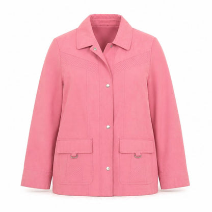 EWM Womens Pure Classics Pink Long Sleeve Single-Breasted Blazer Size 12