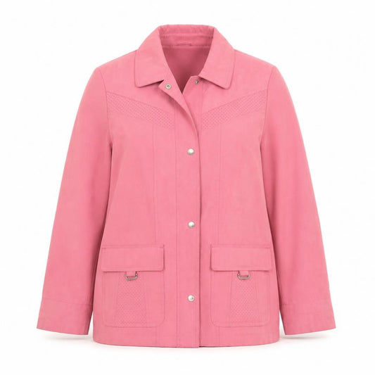 EWM Pure Classics Pink Long Sleeve Single-Breasted Blazer Size 12