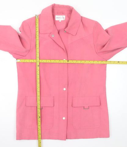 EWM Womens Pure Classics Pink Long Sleeve Single-Breasted Blazer Size 12