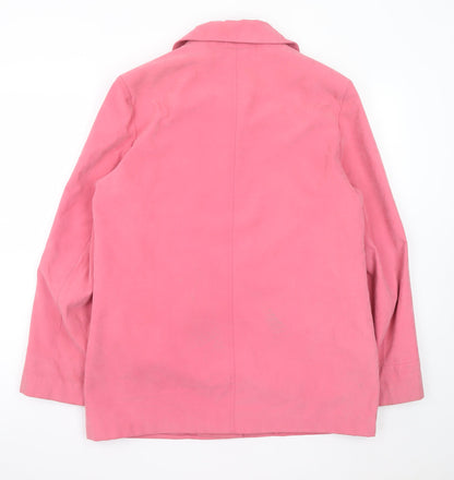 EWM Womens Pure Classics Pink Long Sleeve Single-Breasted Blazer Size 12