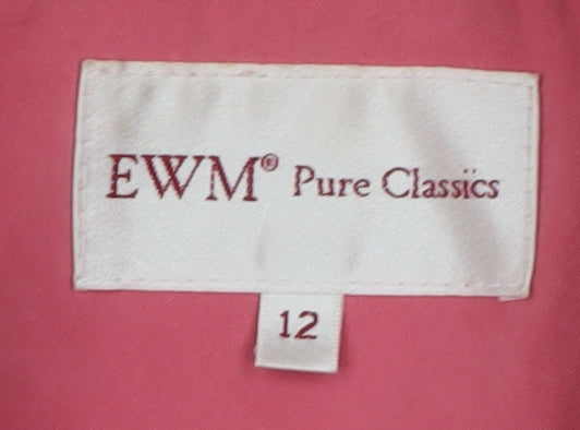 EWM Pure Classics Pink Long Sleeve Single-Breasted Blazer Size 12