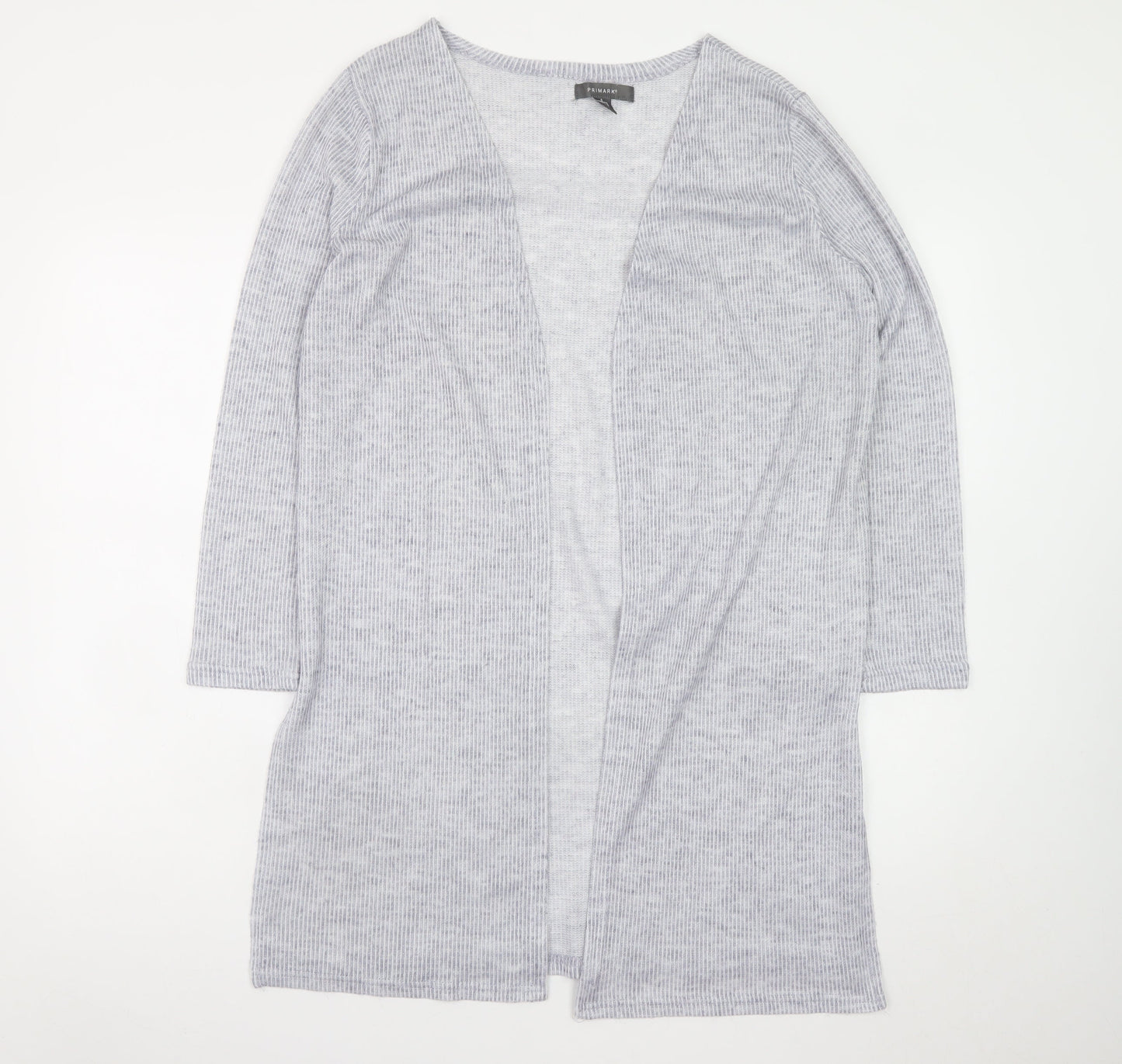 Primark Women’s Grey Longline Knit Cardigan Size S 10/12