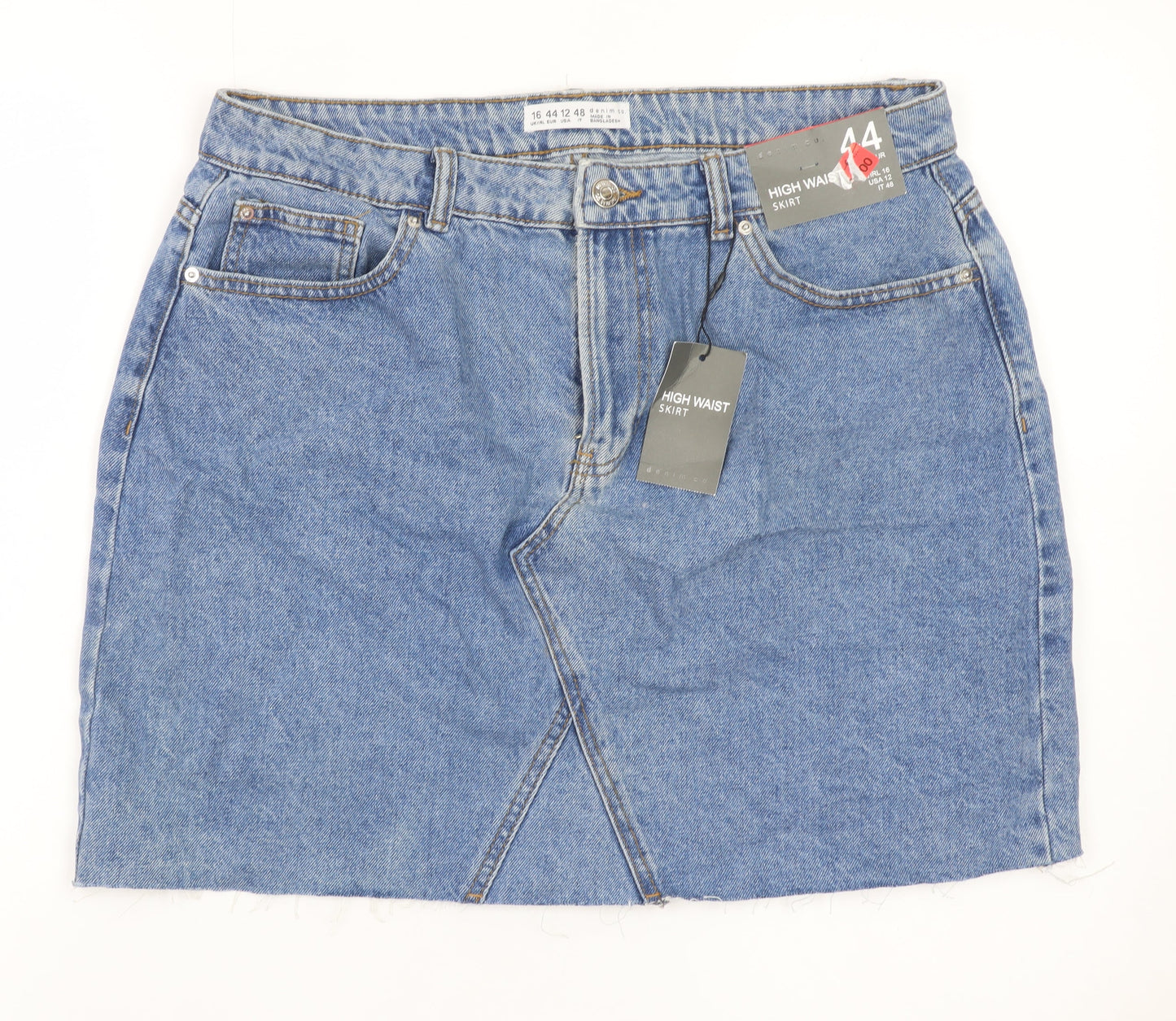 Denim Co Women Blue High Waist Denim Short Skirt Size 16