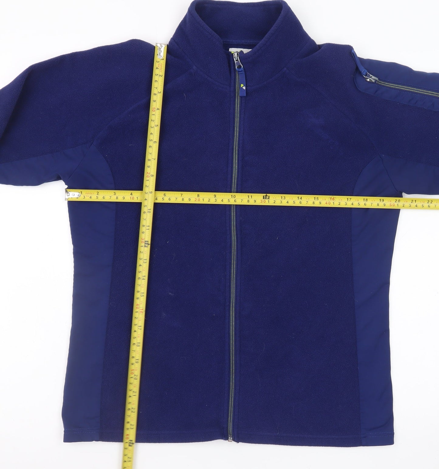 Tottie Women's Blue Full Zip Fleece Jacket Size 16 Regular Outdoor
