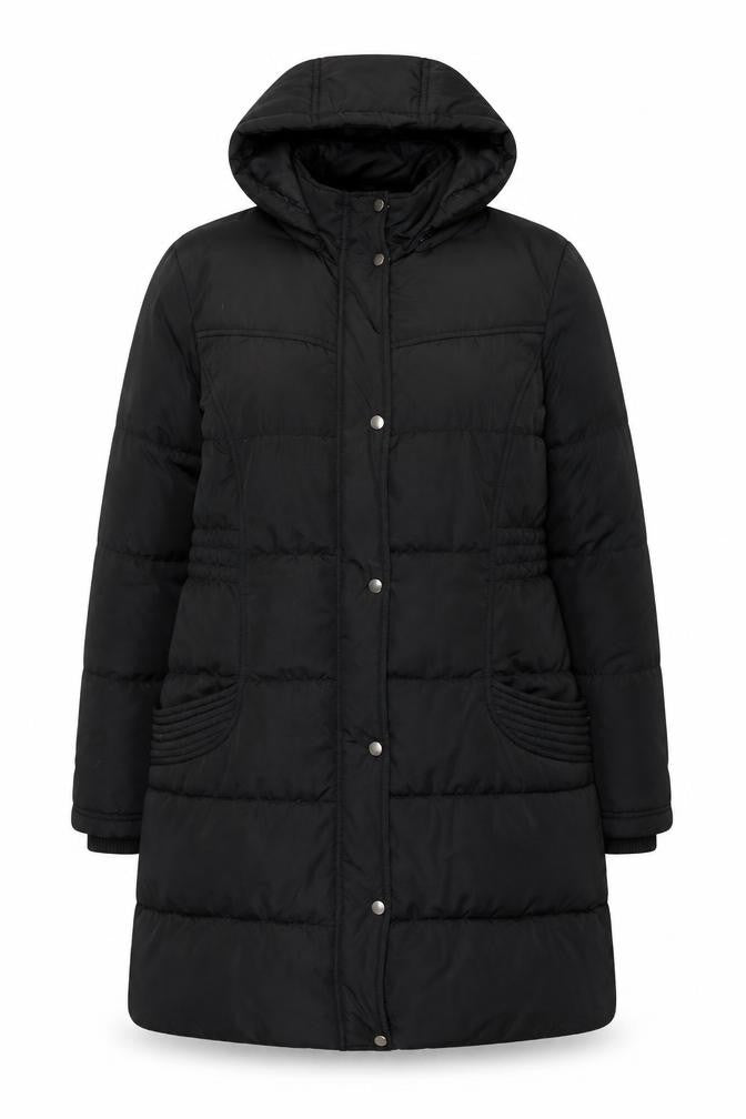 St. Bernard for Dunnes Women’s Black Hooded Long Puffer Coat Size 14