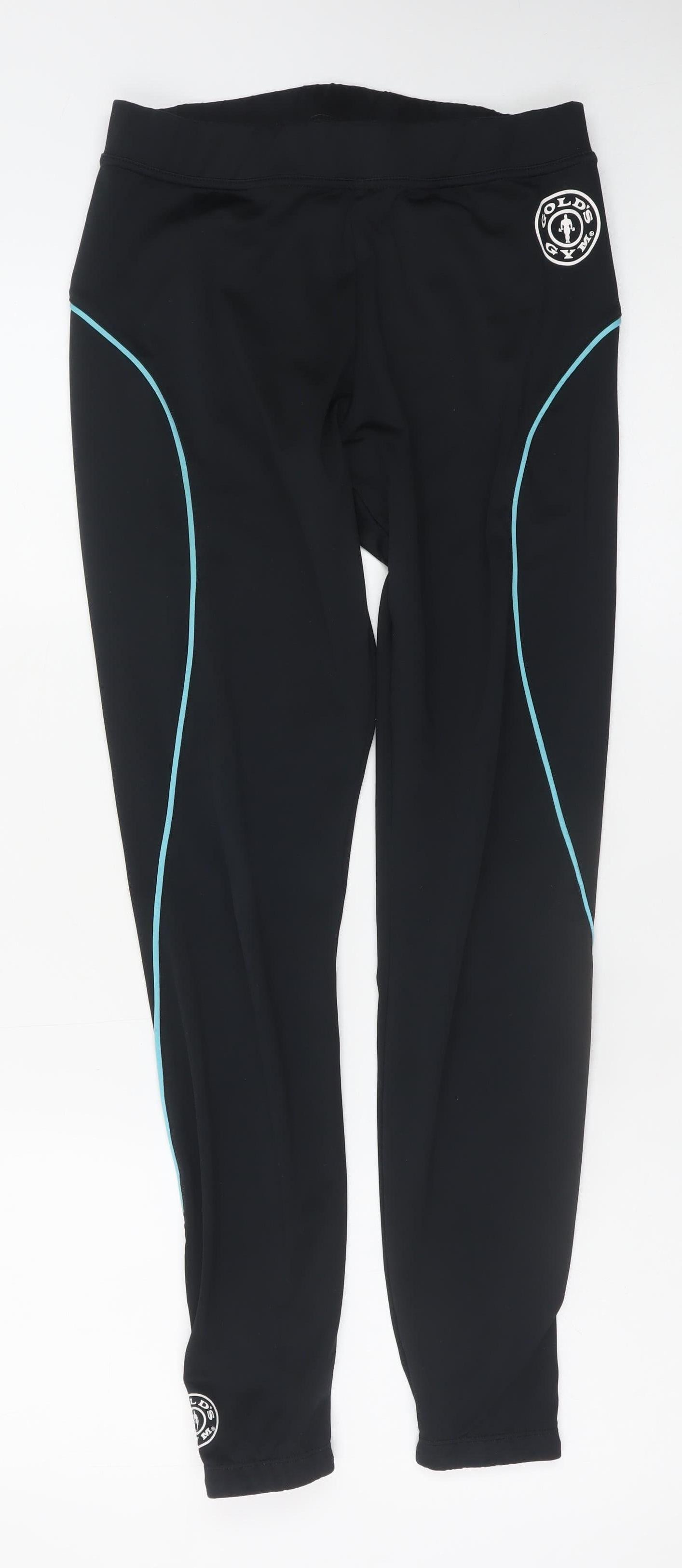 Gold's Gym Women's Black Ankle Leggings M Polyester Elastane