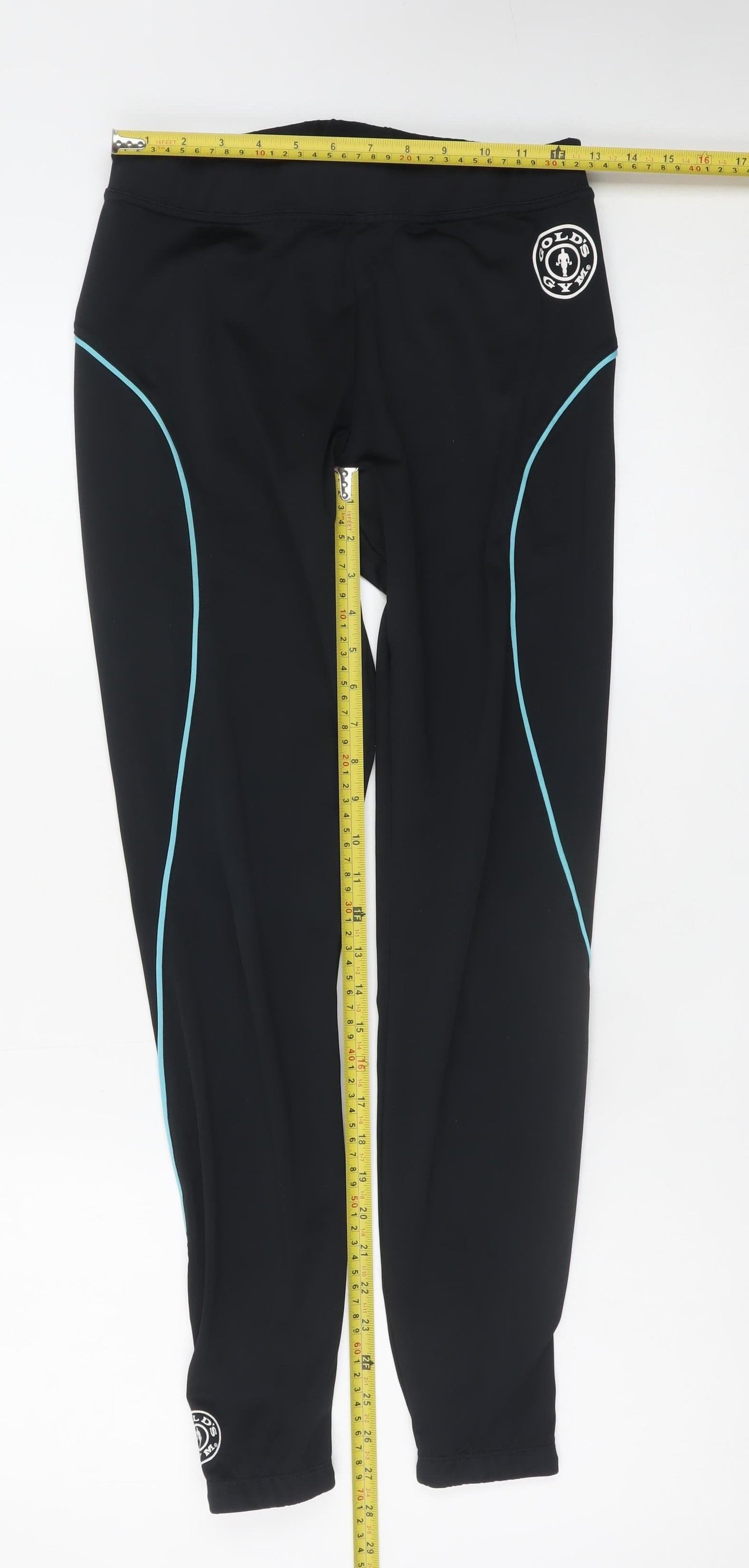 Gold's Gym Women's Black Ankle Leggings M Polyester Elastane